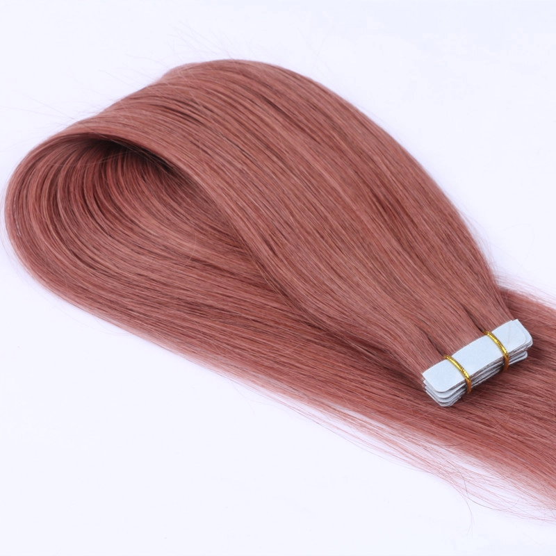 Double drawn dark auburn brown #33 Tape in hair extensions HJ 040